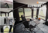 Vango Riviera Elements 330 Awning With Carpet & Mesh Door