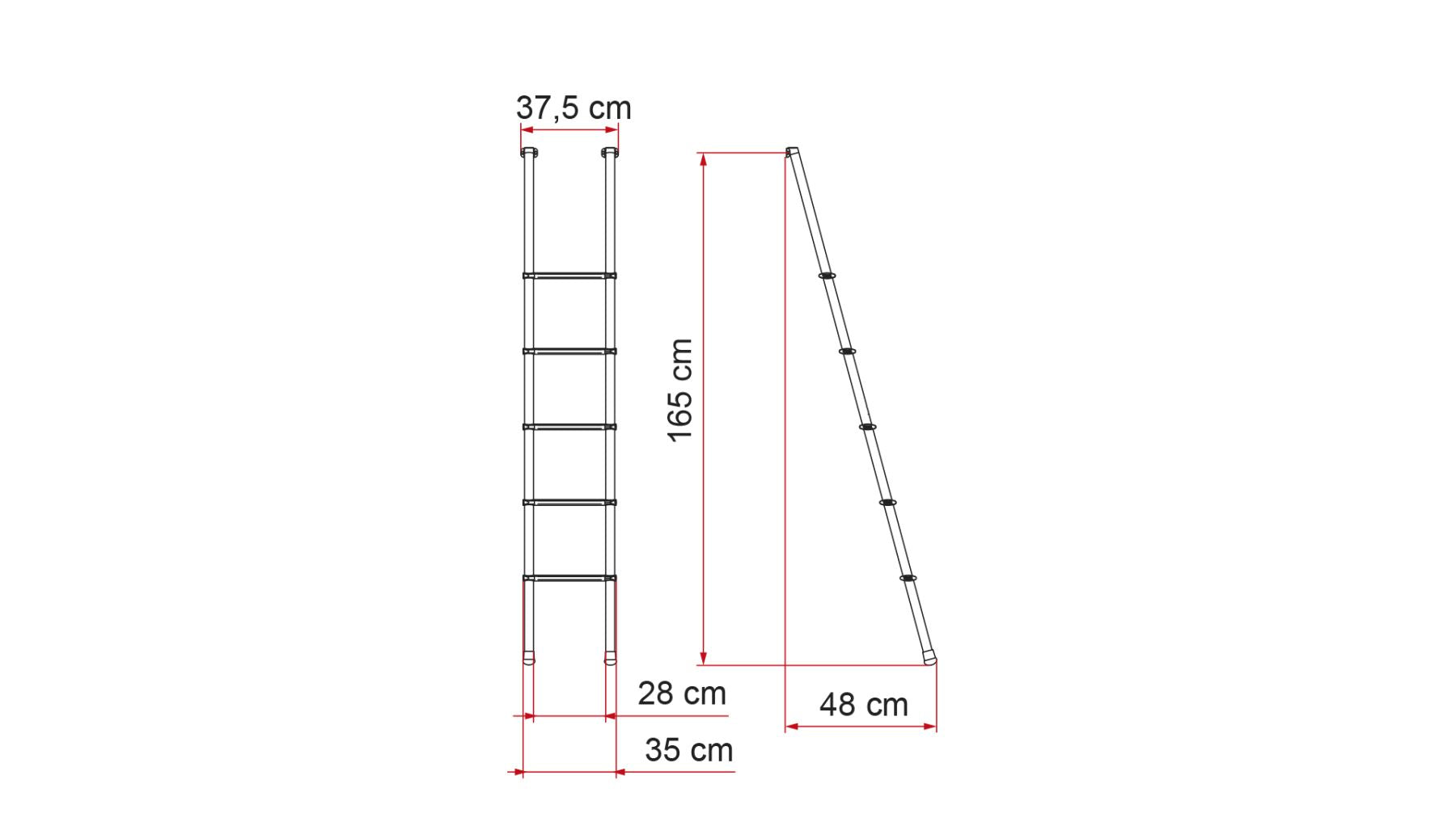 Internal Ladder Fiamma Deluxe 5 Step Internal Ladder