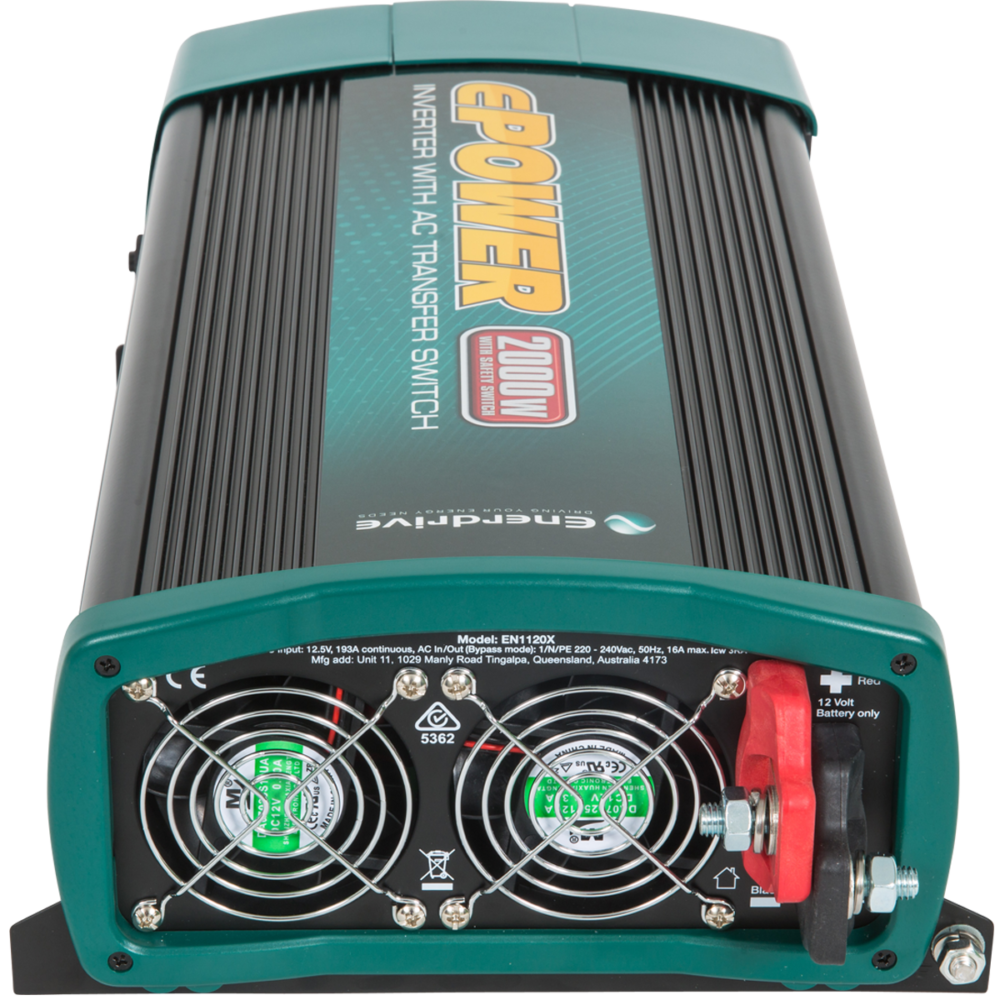 Enerdrive ePOWER 2000W 12V True Sine Wave Inverter with AC Transfer